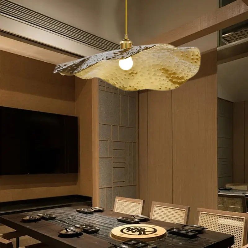 Hanglamp goud, lotusblad | Japandi