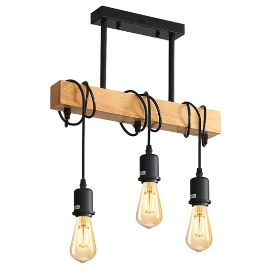 Industriële hanglamp zwart, 3-delig | Luminara