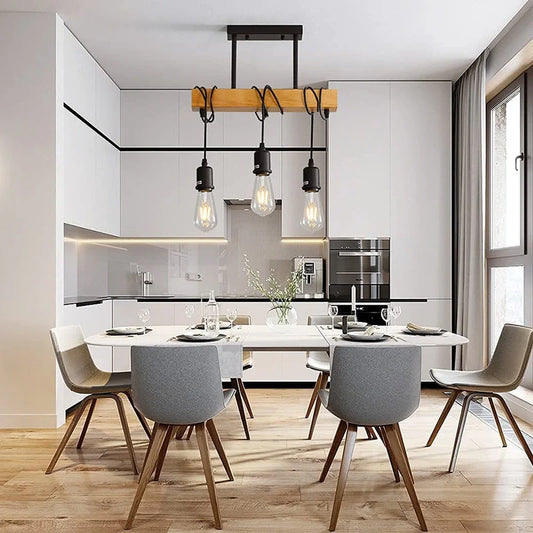 Industriële hanglamp zwart, 3-delig | Luminara