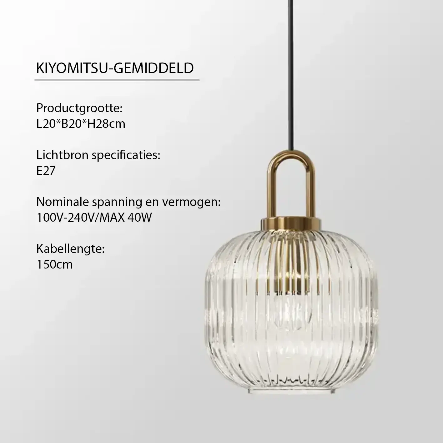 Hanglamp glas helder | Alice