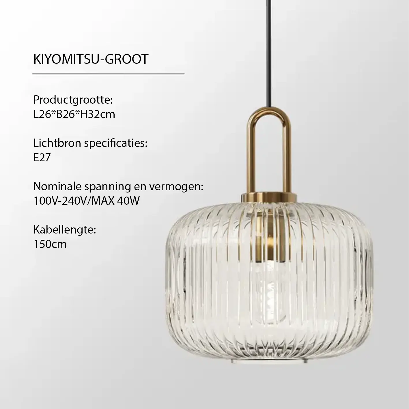 Hanglamp glas helder | Alice
