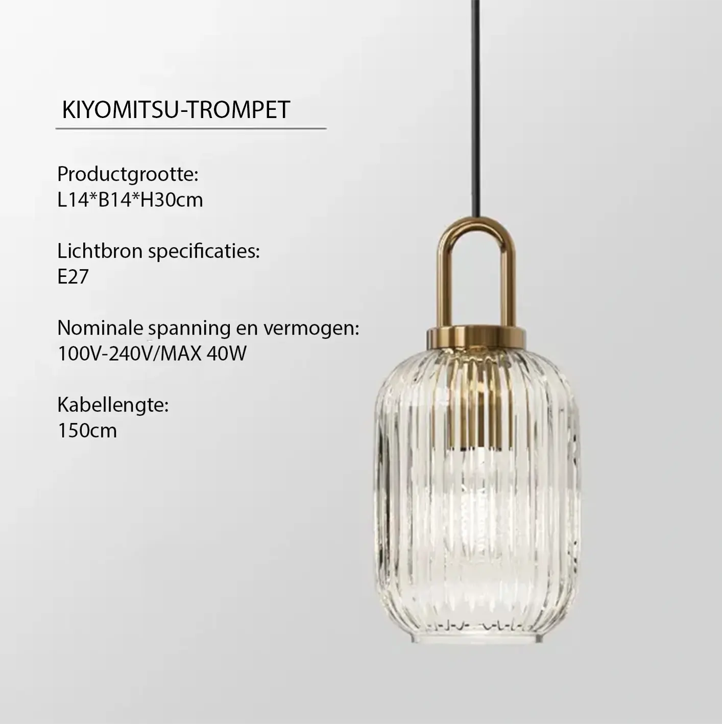 Hanglamp glas helder | Alice