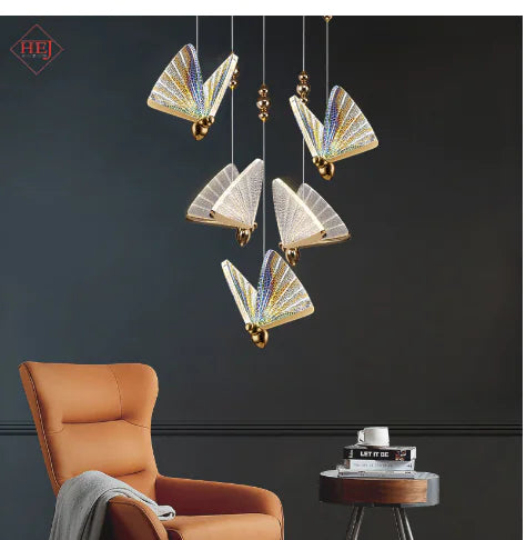 Modern Minimalist Butterfly Pendant Light for Dining Room