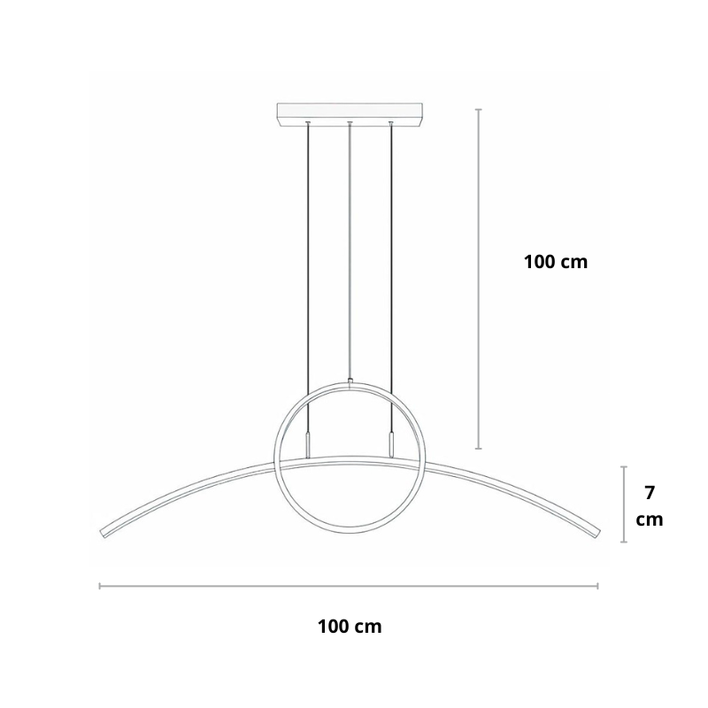 Design hanglamp eettafel met ring | Luxara