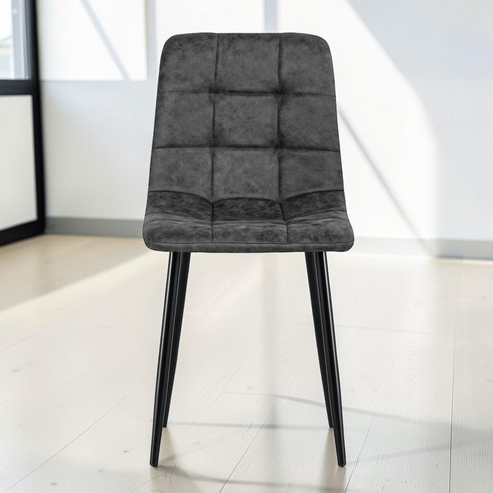 Eetkamerstoel Yerevan – Microleder Antraciet