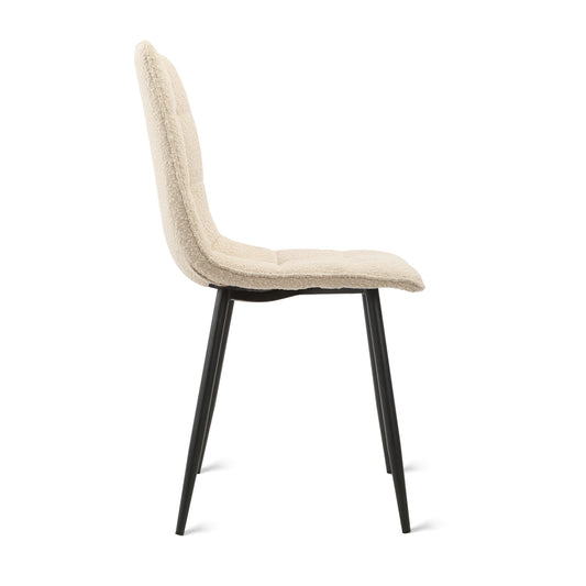 Eetkamerstoel Yerevan – Bouclé Taupe