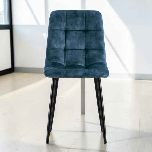 Eetkamerstoel Yerevan – Velvet Petrol