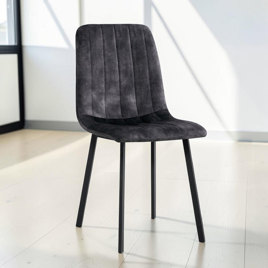 Eetkamerstoel Minsk – Velvet Antraciet