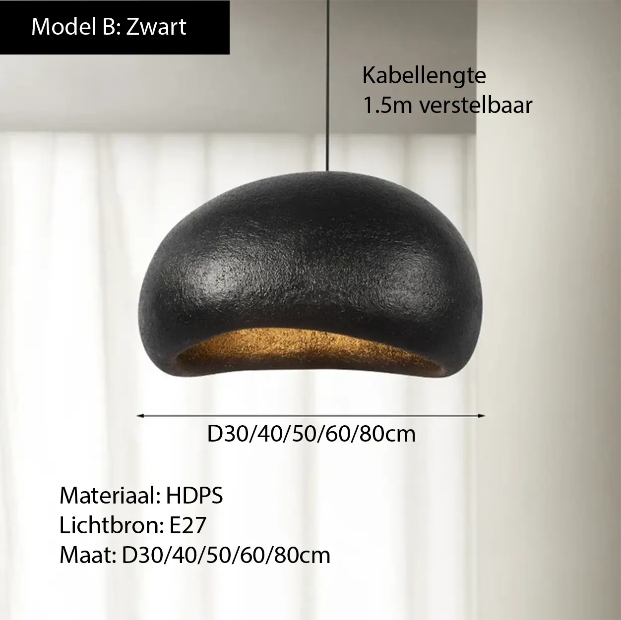 Wabi sabi hanglamp bekend van Libelle | Japan