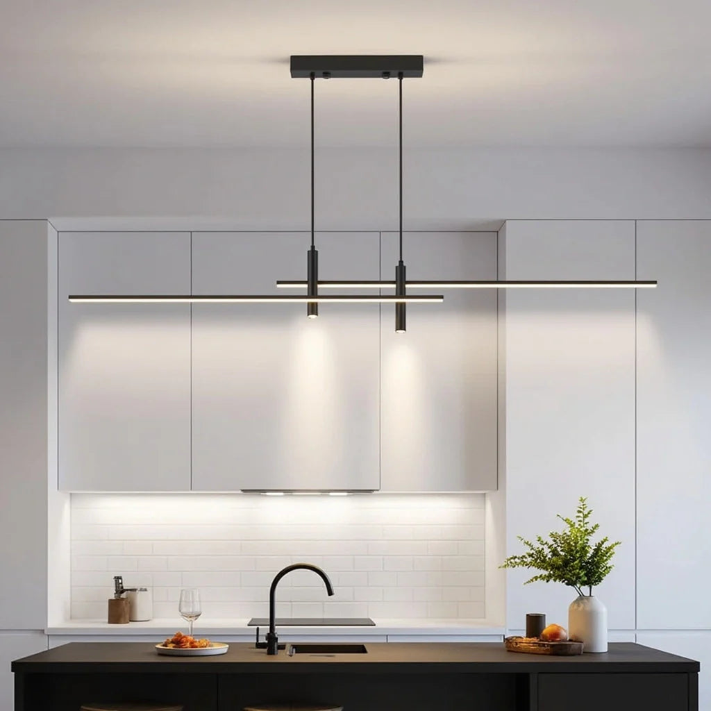 Moderne hanglamp eettafel met afstandsbediening | Eleonora