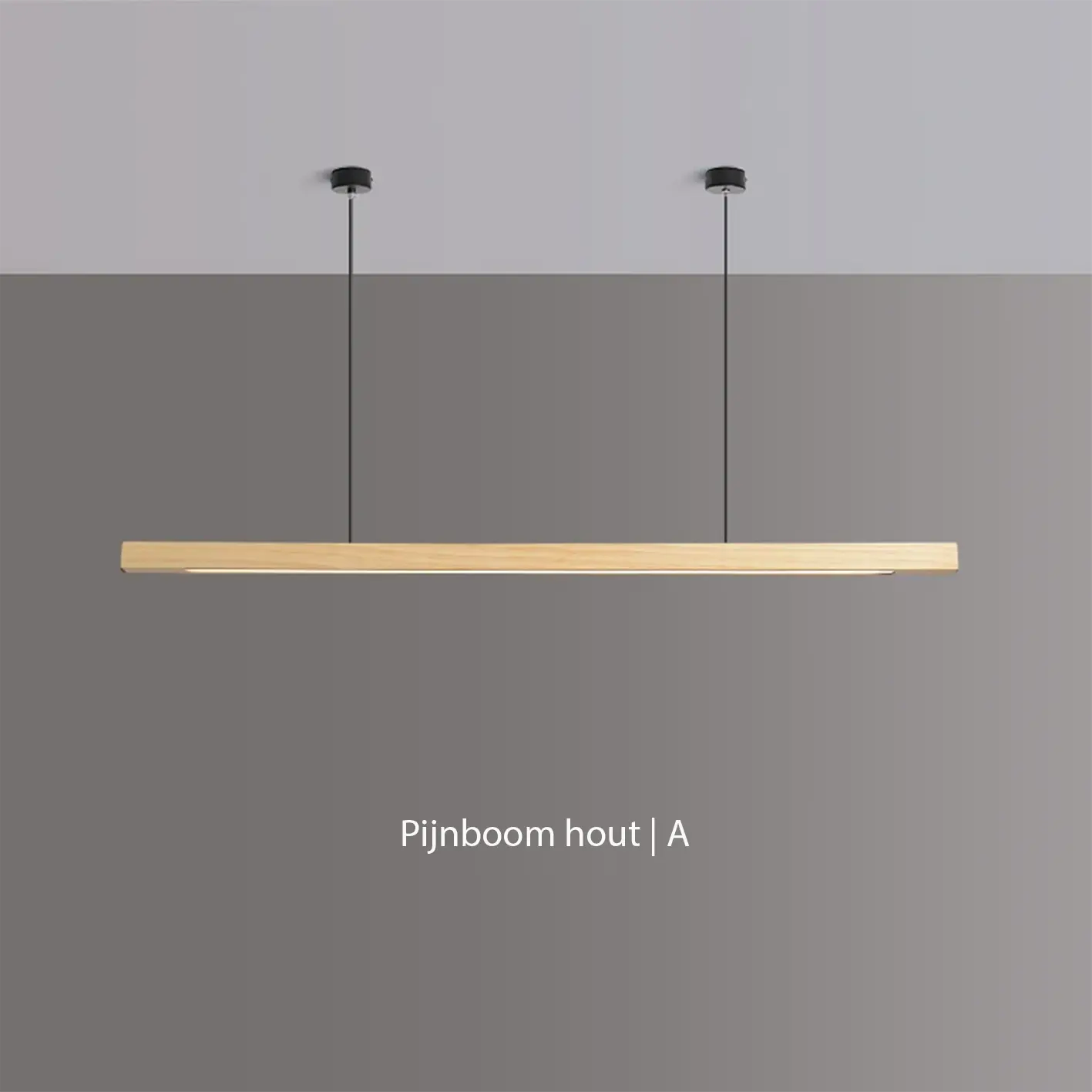Houten hanglamp eettafel, langwerpig | Federica