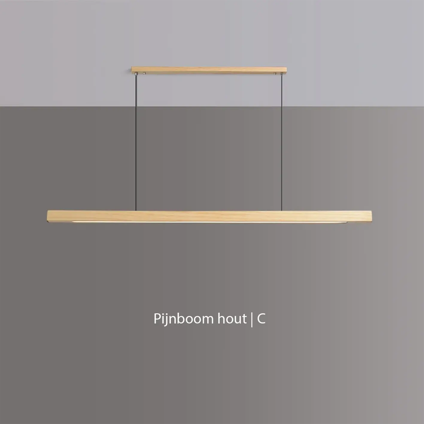 Houten hanglamp eettafel, langwerpig | Federica
