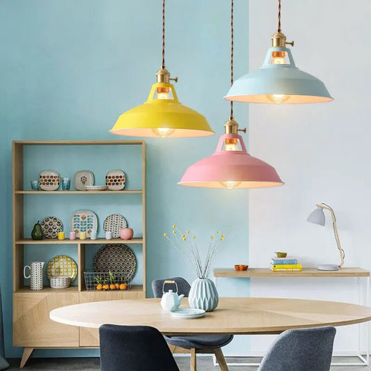 Retro hanglamp, 7 kleuren | Fårverig