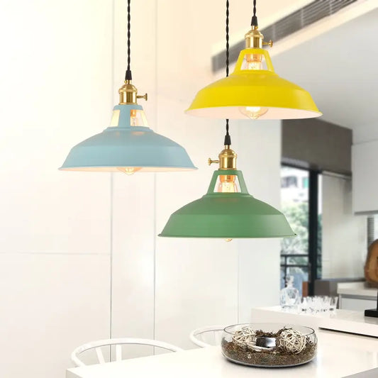 Retro hanglamp, 7 kleuren | Fårverig