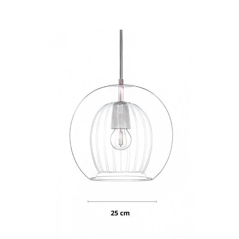 Hanglamp glas industrieel, dubbel | Spatium
