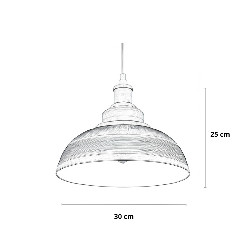 Industriele hanglamp metaal loft-look | Spatium