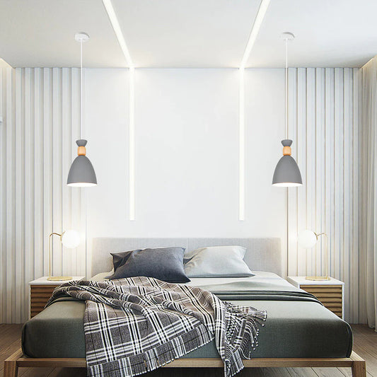 Scandinavische hanglamp met hout | Dånsk