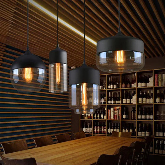 Scandinavische hanglamp 4-delig, zwart | Convexum