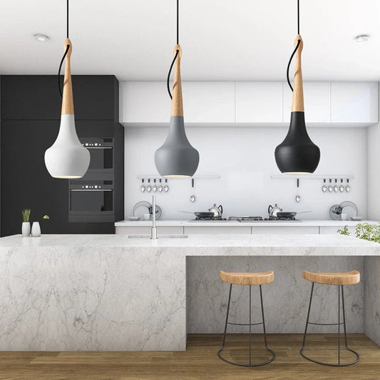 Scandinavische hanglamp wit zwart grijs | Dånsk