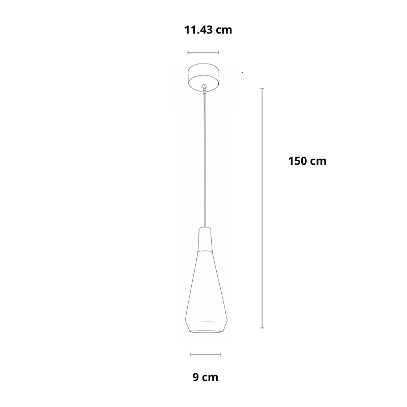 Hanglamp van metaal met draaibare lamp | Luminara