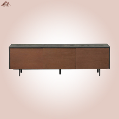 Tv-meubel Thomas zwart/rustiek eiken 150 cm