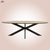 Visgraat eettafel ovaal Joren PVC 280 x 110 cm
