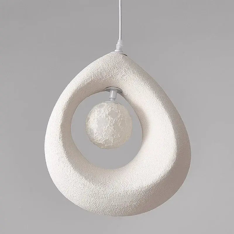 Wabi Sabi hanglamp met maanbol | Japandi