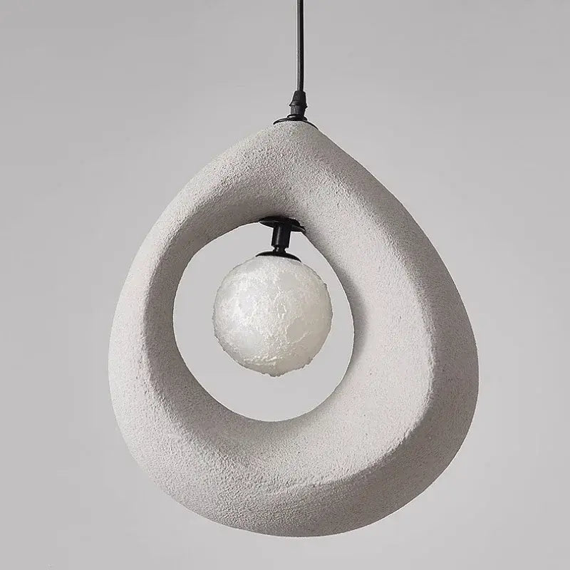 Wabi Sabi hanglamp met maanbol | Japandi