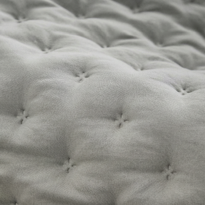 Luxe Premium Gewatteerde Sprei Zilvergrijs 280x280 cm – Zacht Aanvoelend
