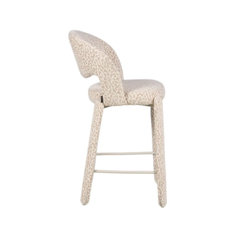 Barkruk Leo taupe leopard 70 cm