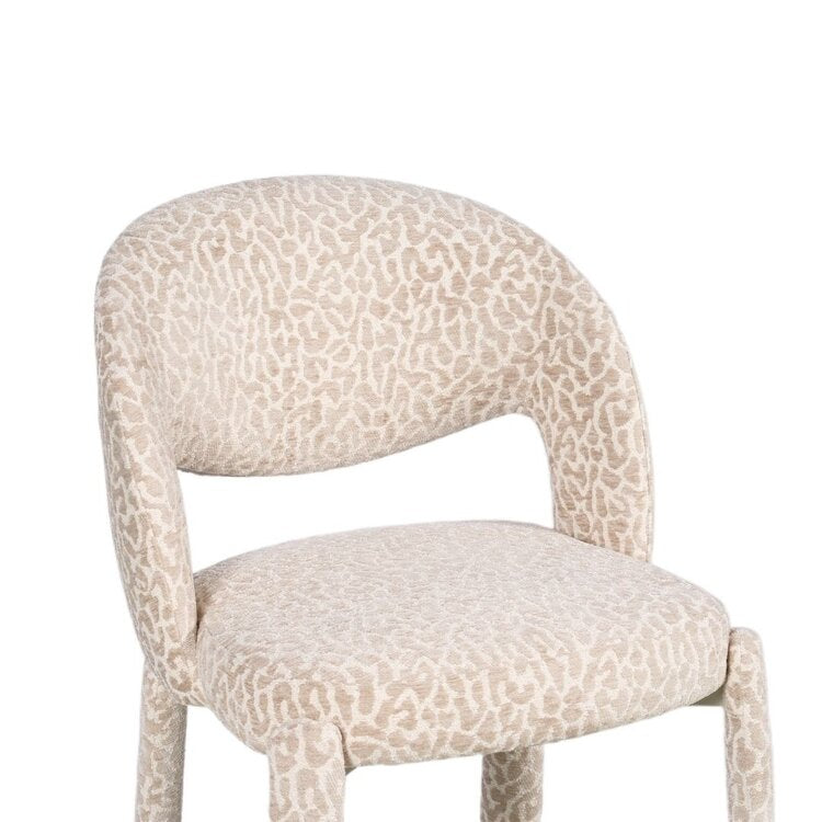 Barkruk Leo taupe leopard 70 cm
