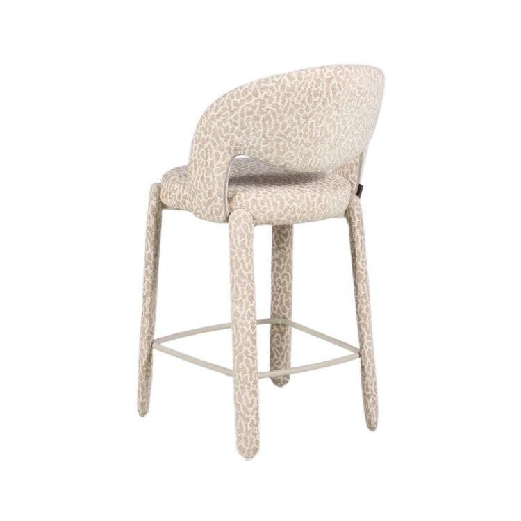 Barkruk Leo taupe leopard 70 cm