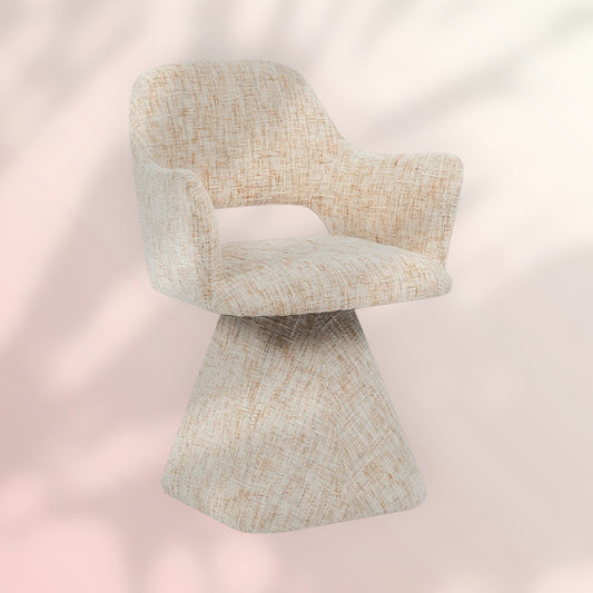 Eetkamerstoel Josh draaibaar chenille beige