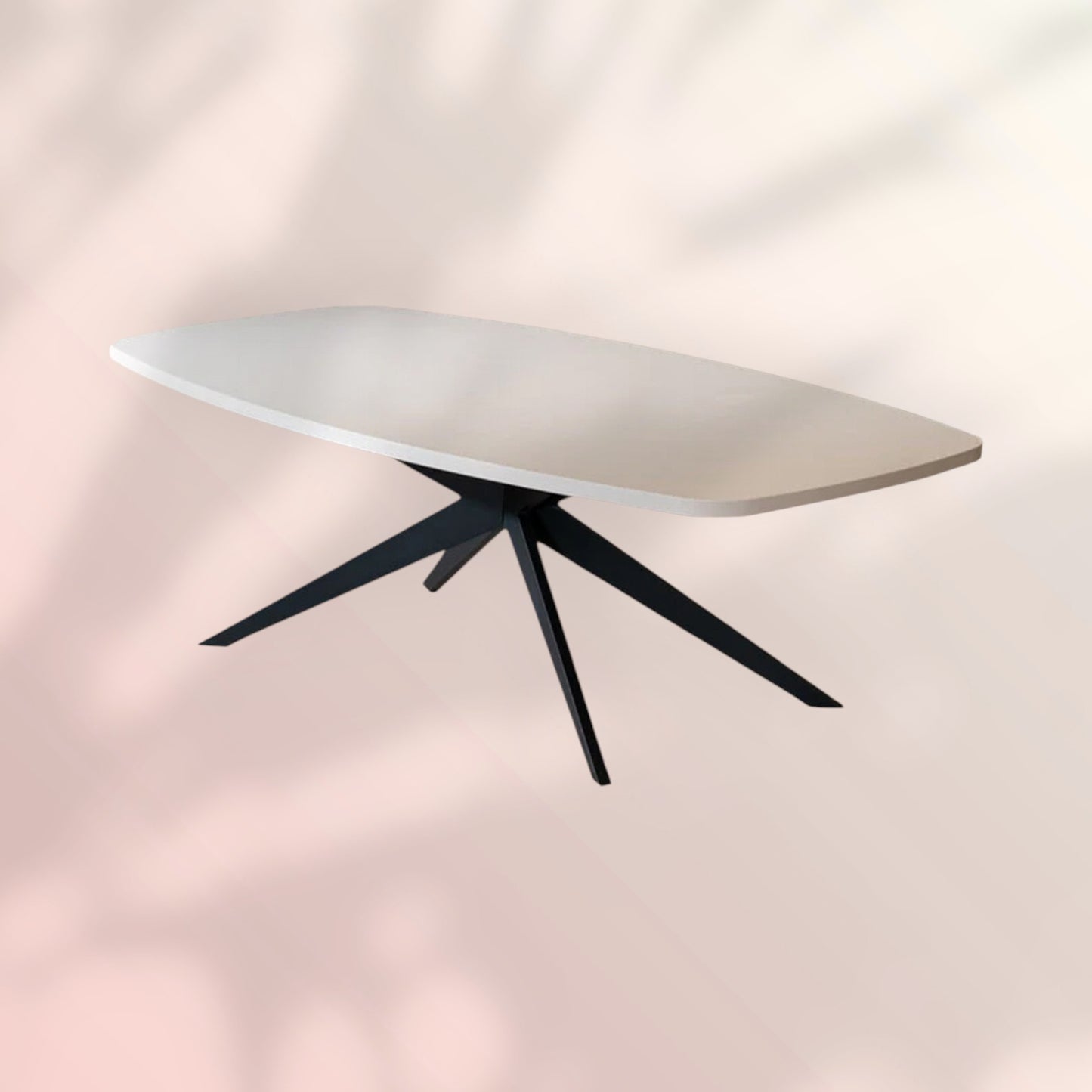 Eettafel Dio melamine beige deens ovaal 240 x 120 cm
