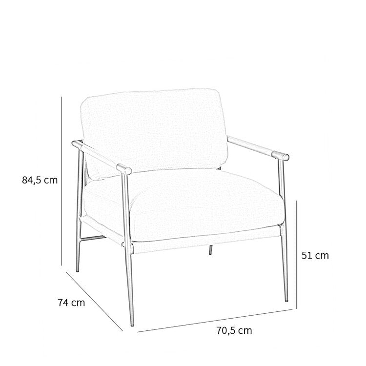 Fauteuil Jade linnen off white