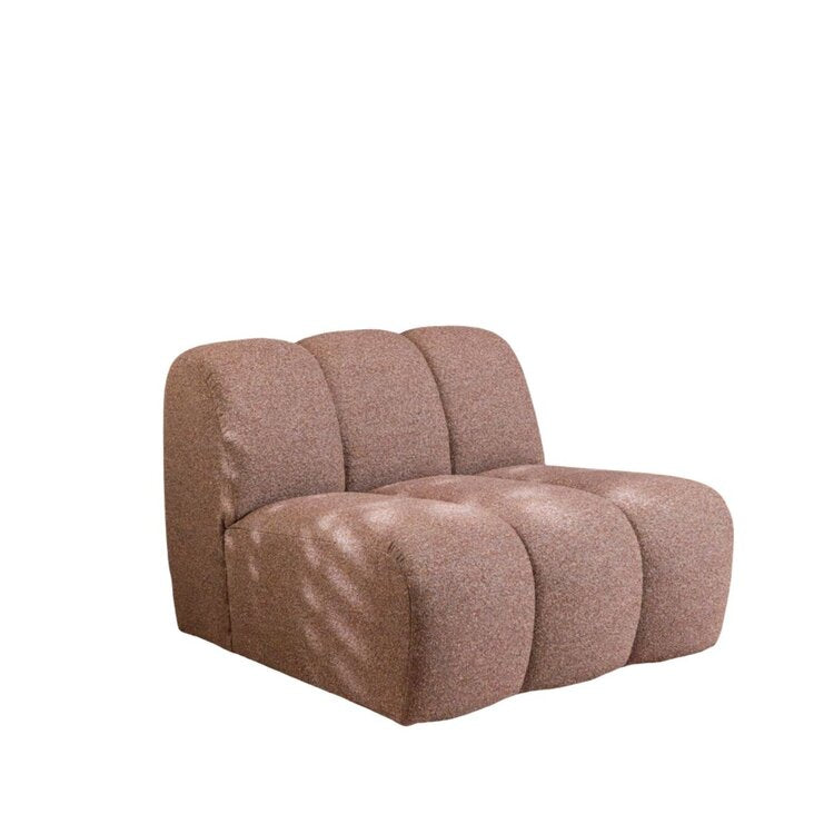 Fauteuil Luca bouclé rood/roze