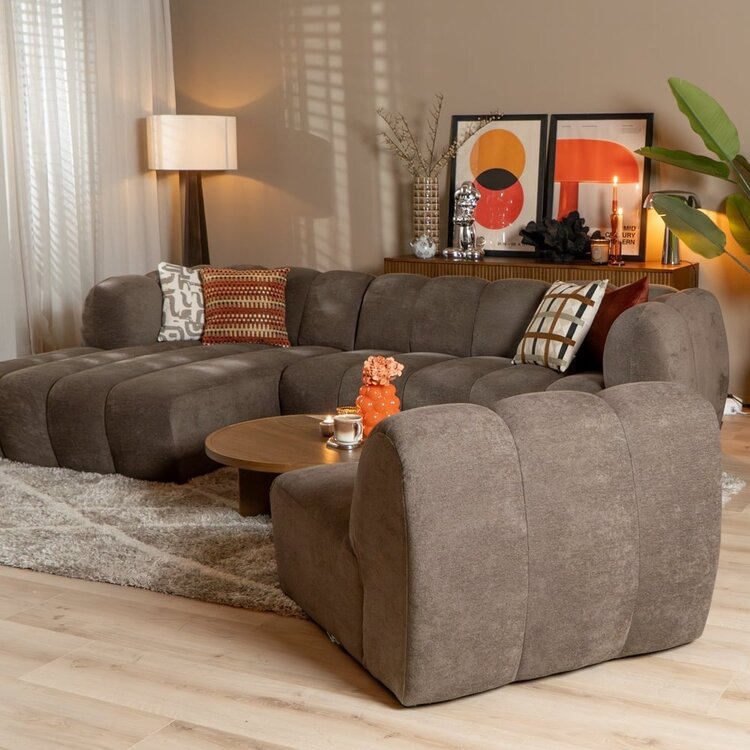 Fauteuil Luca chenille bruin