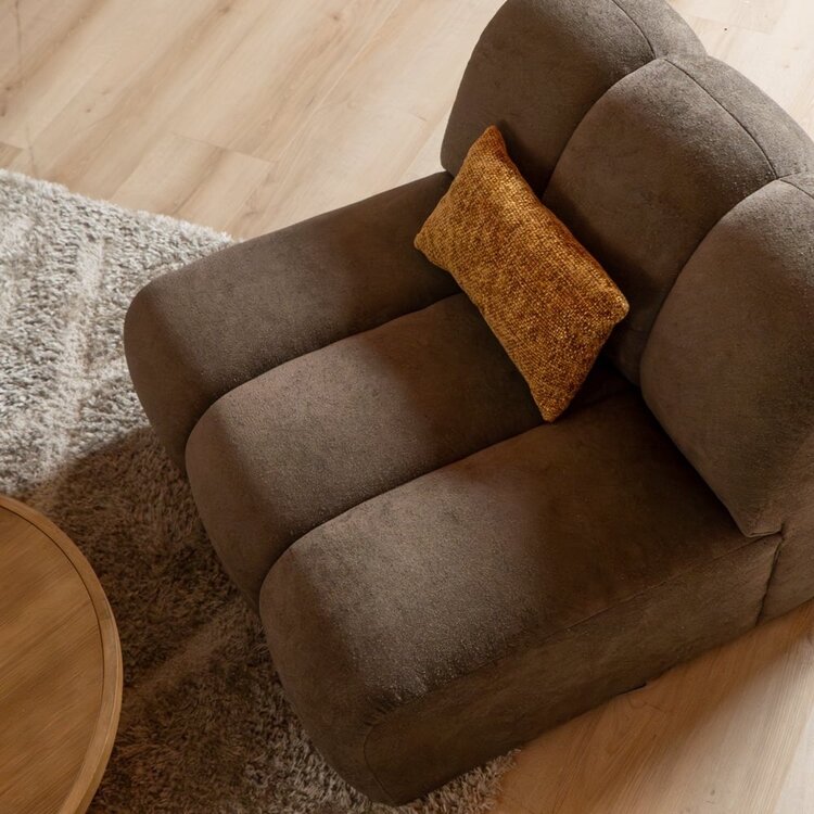 Fauteuil Luca chenille bruin