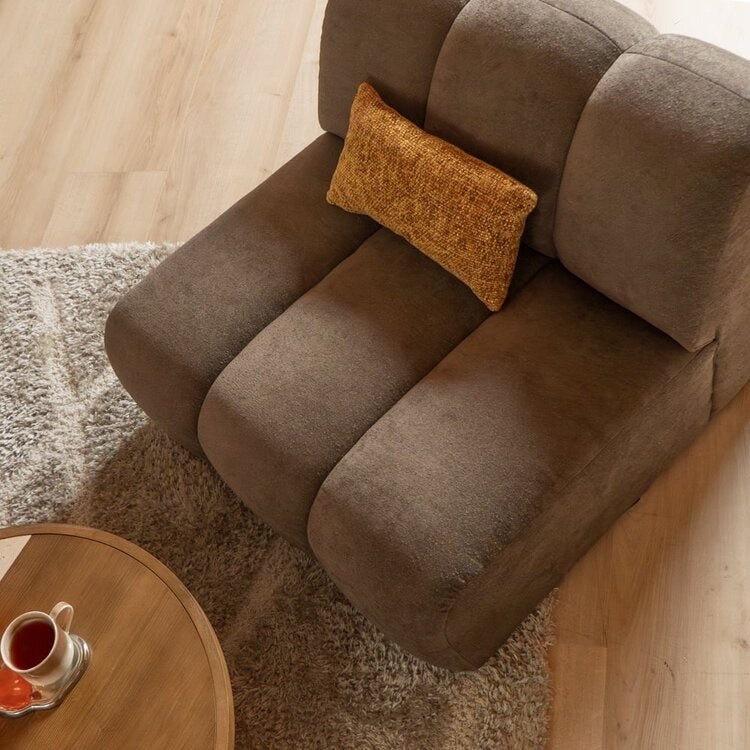 Fauteuil Luca chenille bruin