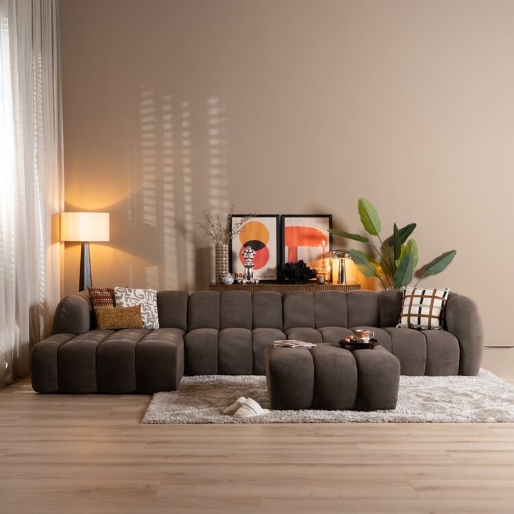 Fauteuil Luca chenille bruin