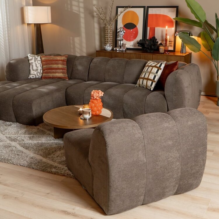 Fauteuil Luca chenille bruin