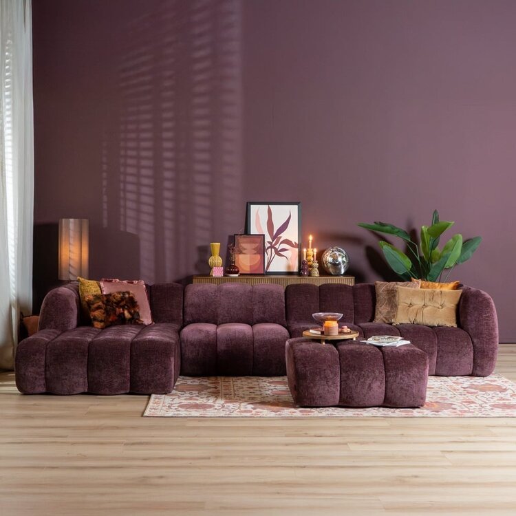 Fauteuil Luca chenille paars