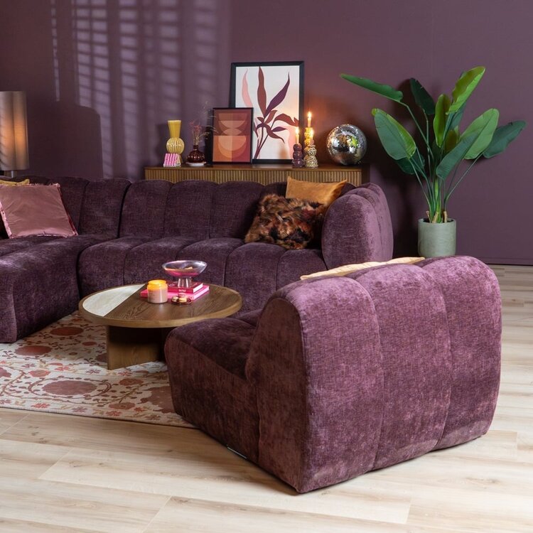 Fauteuil Luca chenille paars