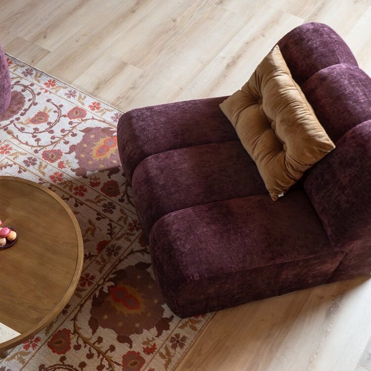 Fauteuil Luca chenille paars
