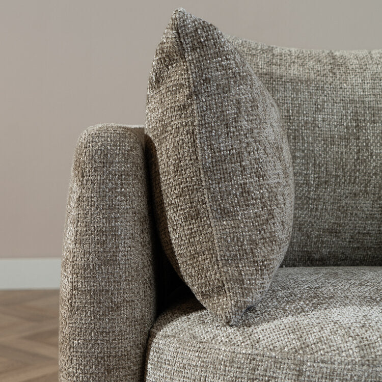 Fauteuil Ruby chenille stof taupe