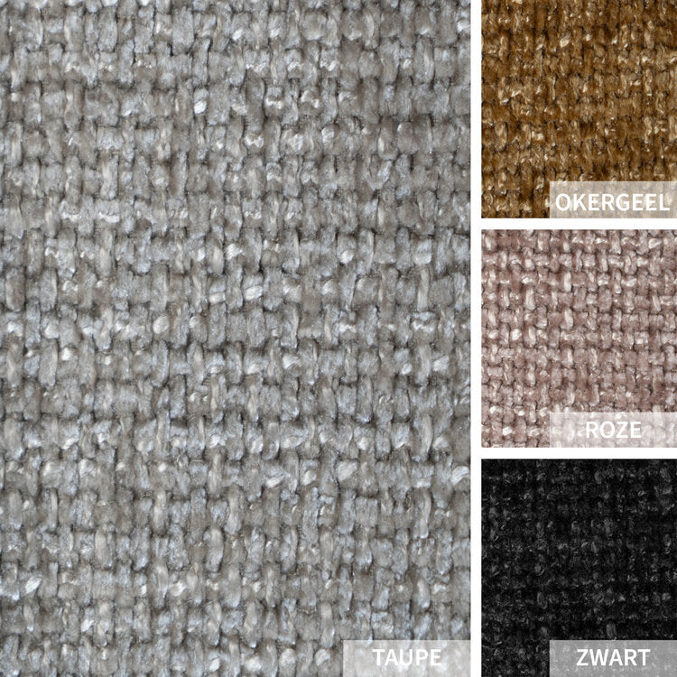 Fauteuil Ruby chenille stof taupe