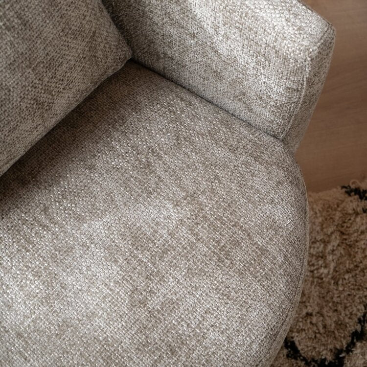 Fauteuil Ruby chenille stof taupe