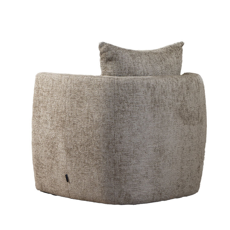 Fauteuil Ruby chenille stof taupe