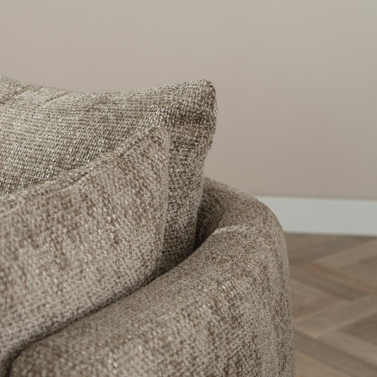 Fauteuil Ruby chenille stof taupe