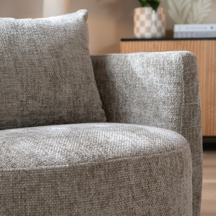 Fauteuil Ruby chenille stof taupe